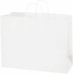 Made in USA - Kraft Grocery Bag - 16 x 6 x 12, White - Exact Tool & Supply