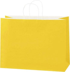 Made in USA - Kraft Grocery Bag - 16 x 6 x 12, Buttercup - Exact Tool & Supply