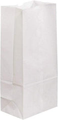 Made in USA - Kraft Grocery Bag - 7-3/4 x 4-3/4 x 16, White - Exact Tool & Supply