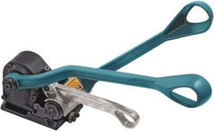 Made in USA - 3/4" Wide, Steel Crimper - Feed Wheel Function, Use with Steel Strapping - Exact Tool & Supply