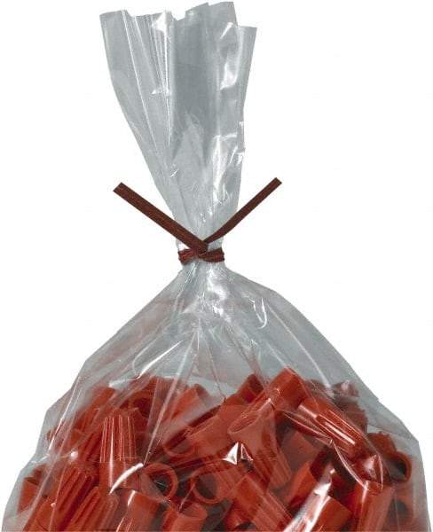 Made in USA - 4" Long, Bag Tie - Red - Exact Tool & Supply