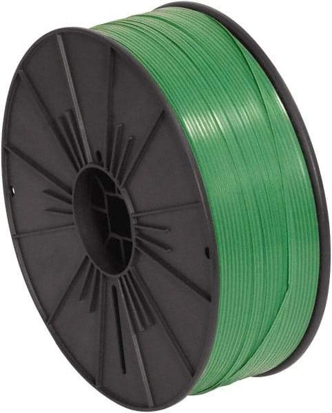 Made in USA - 7,000" Long, Bag Tie - Green - Exact Tool & Supply