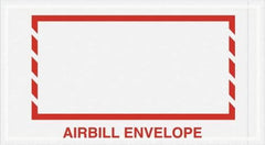 Value Collection - 1,000 Piece, 5-1/2" Long x 10" Wide, Packing List Envelope - Airbill Envelope, Red - Exact Tool & Supply