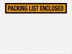 Value Collection - 1,000 Piece, 4-1/2" Long x 6" Wide, Packing List Envelope - Packing List Enclosed, Orange - Exact Tool & Supply