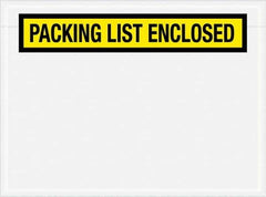Value Collection - 1,000 Piece, 6-3/4" Long x 5" Wide, Packing List Envelope - Packing List Enclosed, Yellow - Exact Tool & Supply
