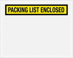 Value Collection - 1,000 Piece, 7" Long x 5-1/2" Wide, Packing List Envelope - Packing List Enclosed, Yellow - Exact Tool & Supply