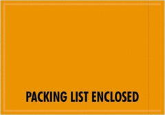 Value Collection - 1,000 Piece, 4-1/2" Long x 6" Wide, Packing List Envelope - Packing List Enclosed, Orange - Exact Tool & Supply