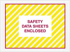 Value Collection - 1,000 Piece, 4-1/2" Long x 6" Wide, Packing List Envelope - Material Safety Data Sheets Enclosed, Printed & Clear - Exact Tool & Supply