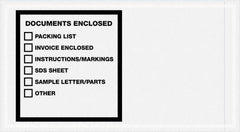 Value Collection - 1,000 Piece, 5-1/2" Long x 10" Wide, Packing List Envelope - Documents Enclosed, Printed & Clear - Exact Tool & Supply