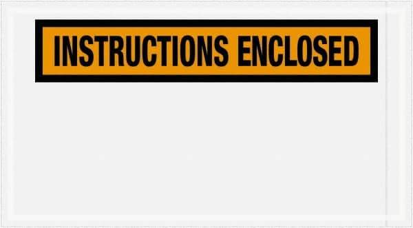 Value Collection - 1,000 Piece, 5-1/2" Long x 10" Wide, Packing List Envelope - Instructions Enclosed, Orange - Exact Tool & Supply