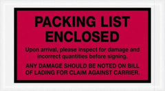 Value Collection - 1,000 Piece, 5-1/2" Long x 10" Wide, Packing List Envelope - Packing List Enclosed, Red - Exact Tool & Supply