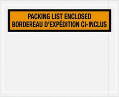 Value Collection - 1,000 Piece, 4-1/2" Long x 5-1/2" Wide, Packing List Envelope - Orange - Exact Tool & Supply