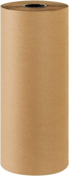 Made in USA - 300' Long x 24" Wide Roll of Indented Kraft Paper - 60 Lb Paper Weight - Exact Tool & Supply