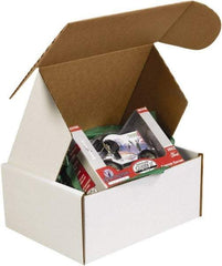 Made in USA - 10" Wide x 12" Long x 6" High Rectangle Crush Proof Mailers - 1 Wall, White - Exact Tool & Supply