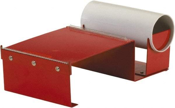 Import - 6" Wide, Single Roll, Manual Table/Desk Tape Dispenser - Metal, Unlimited Dispensed Tape Length - Exact Tool & Supply