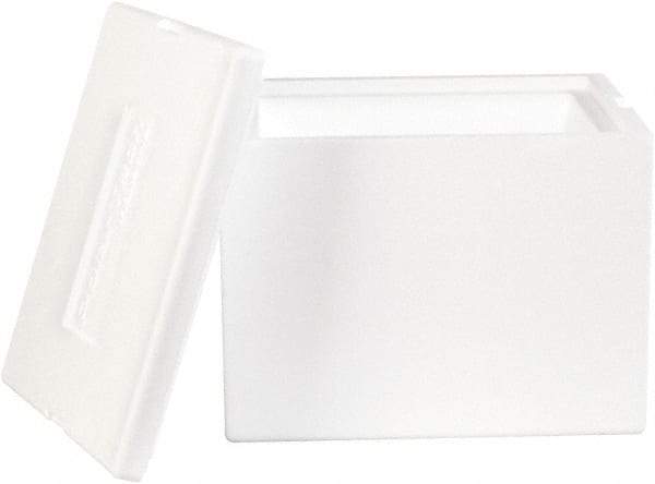 Made in USA - 10" Wide x 12" Long x 9" High Rectangle Insulated Box - White - Exact Tool & Supply