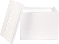 Made in USA - 10" Wide x 12" Long x 9" High Rectangle Insulated Box - White - Exact Tool & Supply