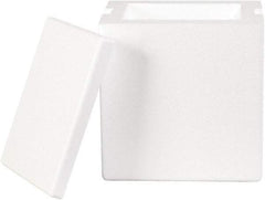 Made in USA - 6" Wide x 8" Long x 9" High Rectangle Insulated Box - White - Exact Tool & Supply