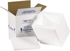 Made in USA - 6" Wide x 8" Long x 9" High Rectangle Insulated Box - 1 Wall, White - Exact Tool & Supply