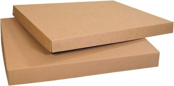 Made in USA - 41-1/4" Wide x 41-1/4" Long x 4" High Rectangle Heavy Duty Corrugated Box - 1 Wall, Kraft (Color), 95 Lb Capacity - Exact Tool & Supply