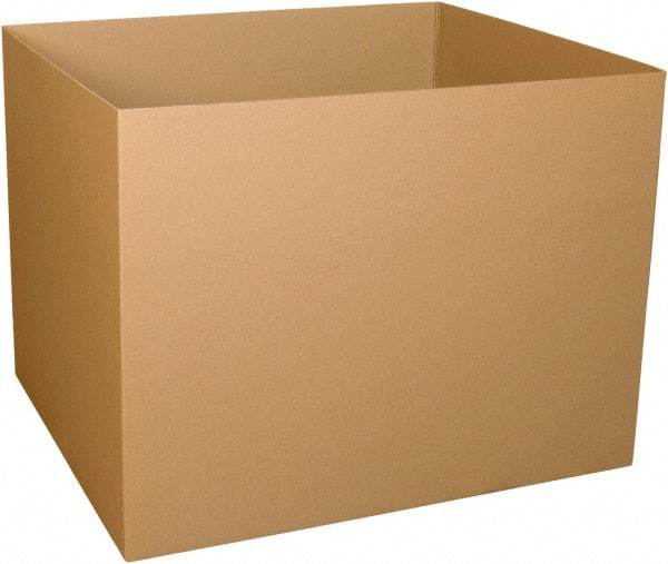 Made in USA - 48" Wide x 48" Long x 36" High Rectangle Heavy Duty Corrugated Box - 3 Walls, Kraft (Color), 280 Lb Capacity - Exact Tool & Supply