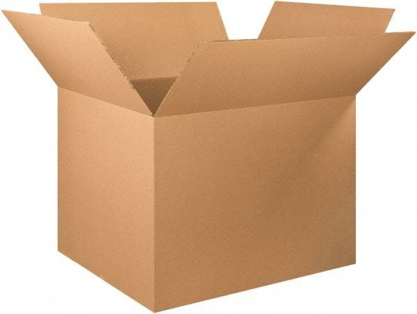 Made in USA - 40" Wide x 48" Long x 36" High Rectangle Heavy Duty Corrugated Box - 2 Walls, Kraft (Color), 100 Lb Capacity - Exact Tool & Supply