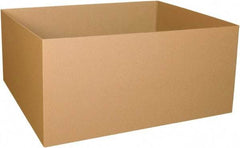 Made in USA - 40" Wide x 48" Long x 24" High Rectangle Corrugated Shipping Box - 1 Wall, Kraft (Color), 65 Lb Capacity - Exact Tool & Supply