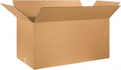 Made in USA - 24" Wide x 48" Long x 24" High Rectangle Heavy Duty Corrugated Box - 2 Walls, Kraft (Color), 100 Lb Capacity - Exact Tool & Supply