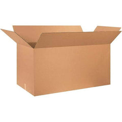 Made in USA - 24" Wide x 48" Long x 24" High Rectangle Corrugated Shipping Box - 1 Wall, Kraft (Color), 65 Lb Capacity - Exact Tool & Supply