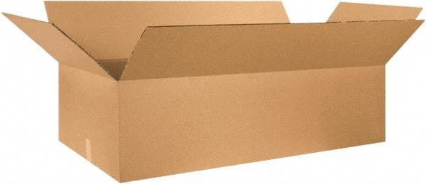 Made in USA - 24" Wide x 48" Long x 12" High Rectangle Heavy Duty Corrugated Box - 2 Walls, Kraft (Color), 100 Lb Capacity - Exact Tool & Supply