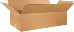 Made in USA - 24" Wide x 48" Long x 12" High Rectangle Heavy Duty Corrugated Box - 2 Walls, Kraft (Color), 100 Lb Capacity - Exact Tool & Supply