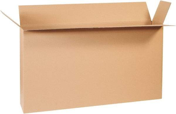 Made in USA - 8" Wide x 48" Long x 24" High Rectangle Corrugated Shipping Box - 1 Wall, Kraft (Color), 95 Lb Capacity - Exact Tool & Supply