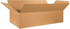 Made in USA - 20" Wide x 46" Long x 12" High Rectangle Corrugated Shipping Box - 1 Wall, Kraft (Color), 65 Lb Capacity - Exact Tool & Supply