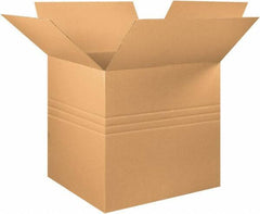 Made in USA - 36" Wide x 36" Long x 36" High Square Multi-Depth Box - 1 Wall, Kraft (Color), 65 Lb Capacity - Exact Tool & Supply