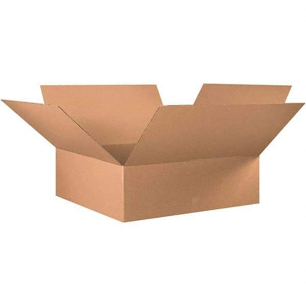 Made in USA - 36" Wide x 36" Long x 12" High Rectangle Corrugated Shipping Box - 1 Wall, Kraft (Color), 65 Lb Capacity - Exact Tool & Supply