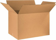 Made in USA - 24" Wide x 36" Long x 24" High Rectangle Heavy Duty Corrugated Box - 2 Walls, Kraft (Color), 100 Lb Capacity - Exact Tool & Supply