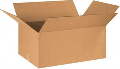 Made in USA - 24" Wide x 36" Long x 18" High Rectangle Corrugated Shipping Box - 1 Wall, Kraft (Color), 65 Lb Capacity - Exact Tool & Supply