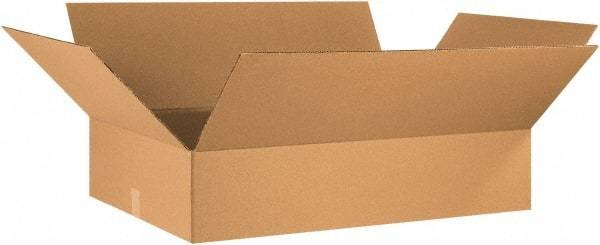 Made in USA - 24" Wide x 36" Long x 8" High Rectangle Corrugated Shipping Box - 1 Wall, Kraft (Color), 65 Lb Capacity - Exact Tool & Supply