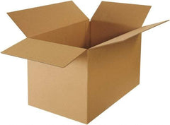 Made in USA - 22" Wide x 36" Long x 22" High Rectangle Heavy Duty Corrugated Box - 2 Walls, Kraft (Color), 120 Lb Capacity - Exact Tool & Supply