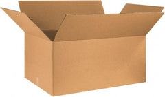 Made in USA - 18" Wide x 36" Long x 18" High Rectangle Heavy Duty Corrugated Box - 2 Walls, Kraft (Color), 100 Lb Capacity - Exact Tool & Supply