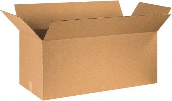 Made in USA - 20" Wide x 40" Long x 20" High Rectangle Corrugated Shipping Box - 1 Wall, Kraft (Color), 65 Lb Capacity - Exact Tool & Supply