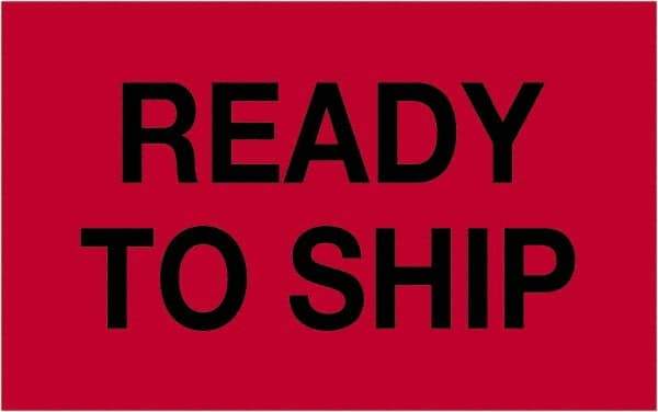 Tape Logic - 2" Long, Fluorescent Red Paper Shipping Label - For Multi-Use - Exact Tool & Supply