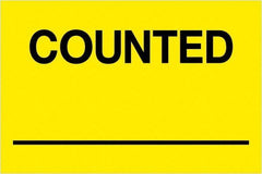 Tape Logic - 3" Long, Fluorescent Yellow Paper Inventory Labels - For Multi-Use - Exact Tool & Supply
