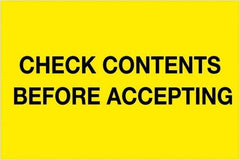 Tape Logic - 6" Long, Fluorescent Yellow Paper Shipping Label - For Multi-Use - Exact Tool & Supply
