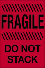 Tape Logic - 6" Long, Fluorescent Red Paper Shipping Label - For Multi-Use - Exact Tool & Supply