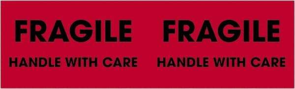 Tape Logic - 10" Long, Fluorescent Red Paper Shipping Label - For Multi-Use - Exact Tool & Supply