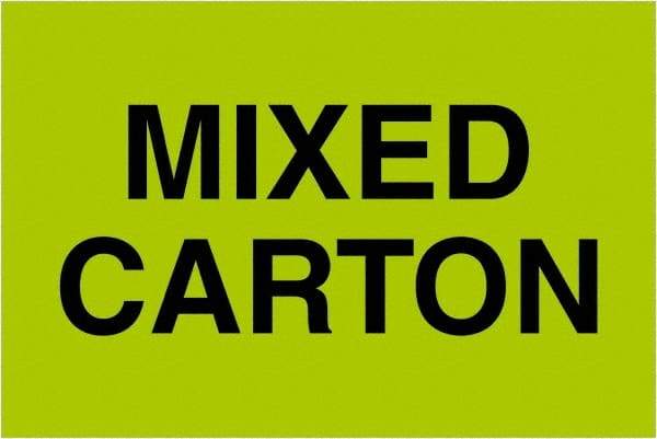 Tape Logic - 3" Long, Fluorescent Green Paper Shipping Label - For Multi-Use - Exact Tool & Supply