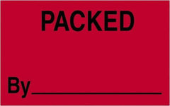 Tape Logic - 2" Long, Fluorescent Red Paper Shipping Label - For Multi-Use - Exact Tool & Supply