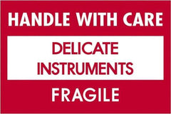 Tape Logic - 3" Long, Red/White Paper Shipping Label - For Multi-Use - Exact Tool & Supply