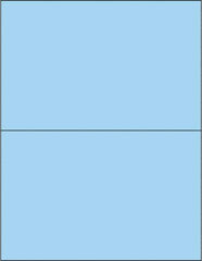 Tape Logic - 8-1/2" Long, Pastel Blue Paper Laser Label - For Laser Printers - Exact Tool & Supply